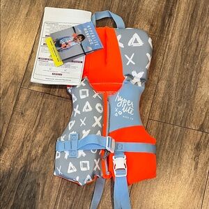 Hyperlite Kids Life Jacket - Gray & Orange